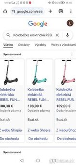 Elektrická detská kolobezka