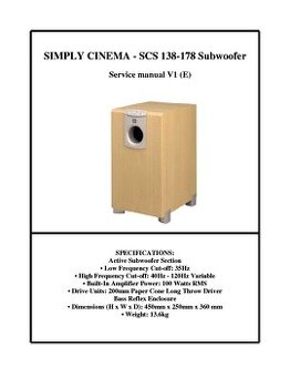 JBL SCS 138 aktivny subwofer