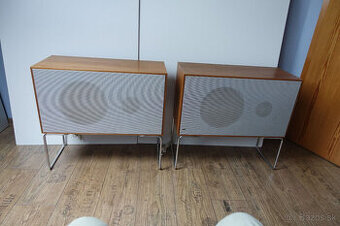 2x Braun L604 s podstavcom, Dieter Rams 1964, orech, v dobro