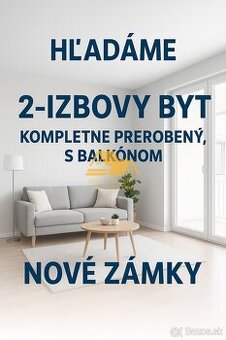 Hľadám 2 izbový byt v Nových Zámkoch