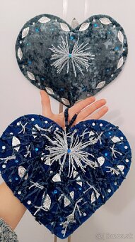 Originálne vianočné ozdoby na dvere ( veniec ) Zamatové