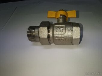 Ventil guľový na plyn so šróbením G  1"  motyľ