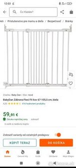 Zábrana Baby-Dan 67-105,5 cm