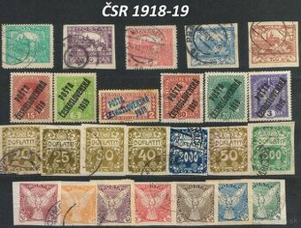 Poštové známky, filatelia: RU mon.. a ČSR 1850-1944