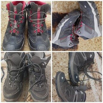 turisticke topanky quechua - 38, cierne slapky