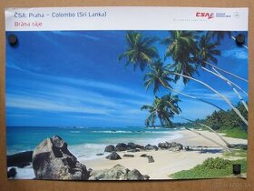 Reklamné plagáty ČSA - Srí Lanka