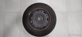 Letné pneu + plechové disky R14 rozteč 5x100