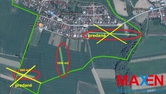 Predaj: MAXEN, Investičný pozemok  1854 m2, Košice okolie 