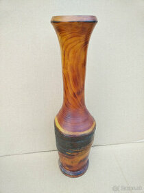 Dekorace - starší dřevěná váza - nabídka - 1