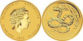 Zlatá minca 1 oz Lunar Had 2013