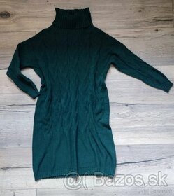 Zelené úpletové šaty veľkosť L/XL
