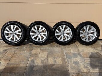 ALU DISKY ORIGINAL VW ARAGÓN 5x112 R16 + PNEU 215/60 R16