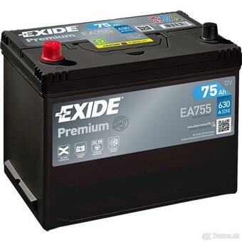 Autobateria Exide EA755 - Premium CARBON 12V 75Ah