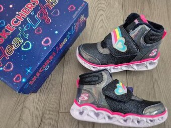 Sketchers Heart Light - dievčenské svietiace topánky 32