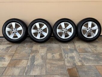 ALU DISKY SKODA5x112 R17+NOVÉ LETNE PNEU GOODYEAR 215/65 R17