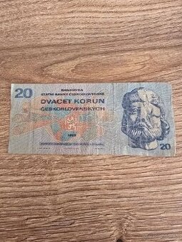 20 korún československých 1970