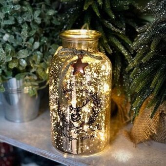 Sklenený svietnik - fľaša