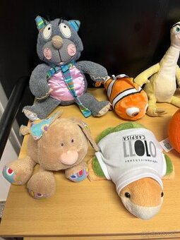 Plyšové hračky-psík, korytnačka, medvedík, Nemo…