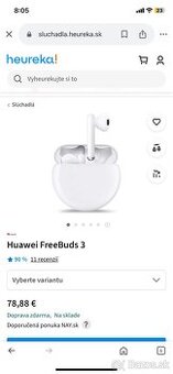 BEZDRÔTOVÉ SLUCHADLA HUAWEI FREEBUDS 3