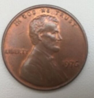 hodnotná minca 1 Cent Abrahám Lincoln 1976