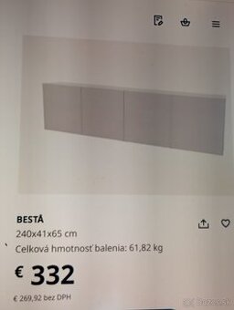 skrinky Ikea Besta - vyoký lesk