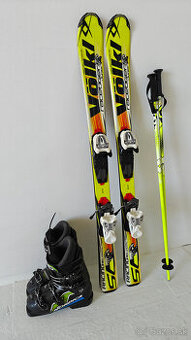LYŽE VOLKL RACETIGER SL 110CM + LYŽIARKY SALOMON 36EUR