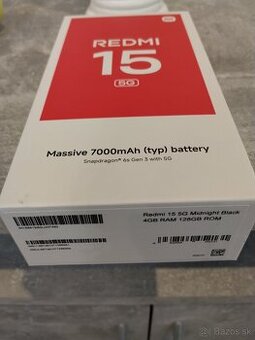 Xiaomi redmi 15 5G 128gb,NOVÝ