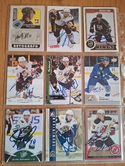Hokejove karty..,kartičky. autogramy.