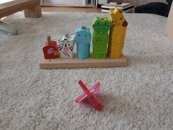 rozvijacia drevena skladacia triediaca veza zvieratka