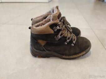 Detské zimné kožené topanky