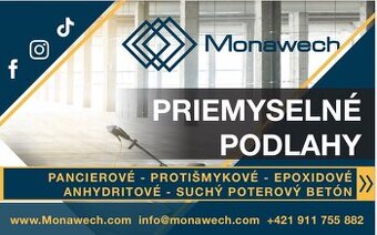 Betónové podlahy Priemyselné podlahy, Anhydritové podlahy
