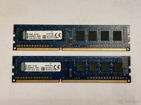 2 x Kingston DDR3 4GB 1600MHz - KVR16N11S8/4
