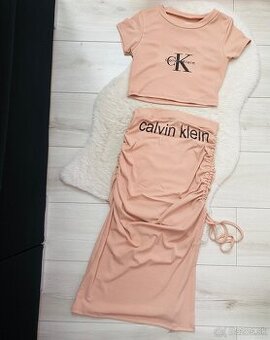 Ruzova suknova suprava Calvin klein