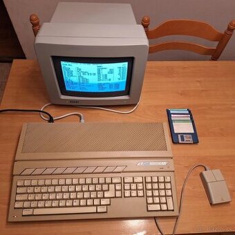 ATARI 1040 STF+monitor a myš - funkčné testované, pekný stav
