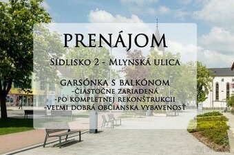 PRENÁJOM Garsónka