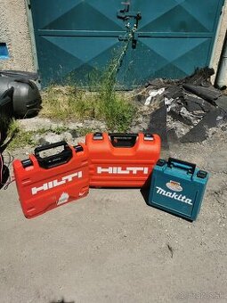 Prázdne boxy značky hilti a makita