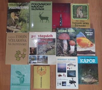Predám knihy hubárstvo, poľovníctvo, rybárstvo, včelárstvo