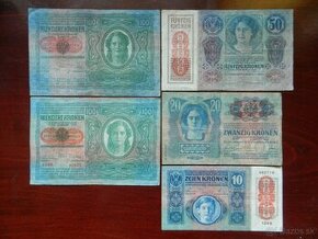 Bankovky staré RU a staré Rakúsko - 1