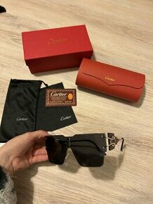 Cartier slnečné okuliare - čierno/zlaté (CA2)