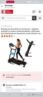 Bežecký pás elektr.