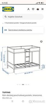 Predám poschodovú posteľ značky IKEA
