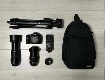 Canon 7D fotoset (telo, 3 objektívy, blesk, statív, batoh)