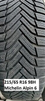 Zimná pneumatika 1ks 215/65 R16 98H Michelin Alpin6