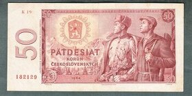Staré bankovky 50 kčs 1964 VZÁCNÁ serie K 