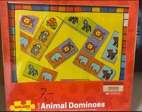 Bigjigs Toys Drevené domino so zvieratkami - 1