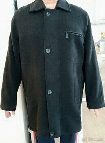 Pánsky flaušový kabát čierny - 1