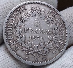 Strieborné mince Francúzska.