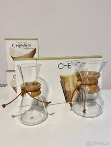 Predám málo použitý Chemex 3 a Chemex 6 cups + filtre