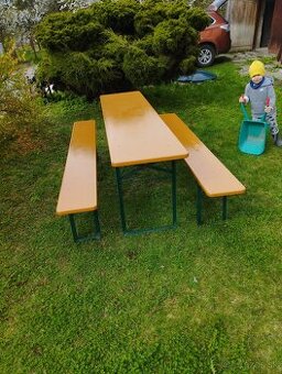 Pivný set  na prenajom skladacie stoličky stan 6x4m