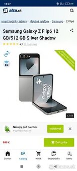 Z Flip 6 512 GB silver Nový nevybaleny